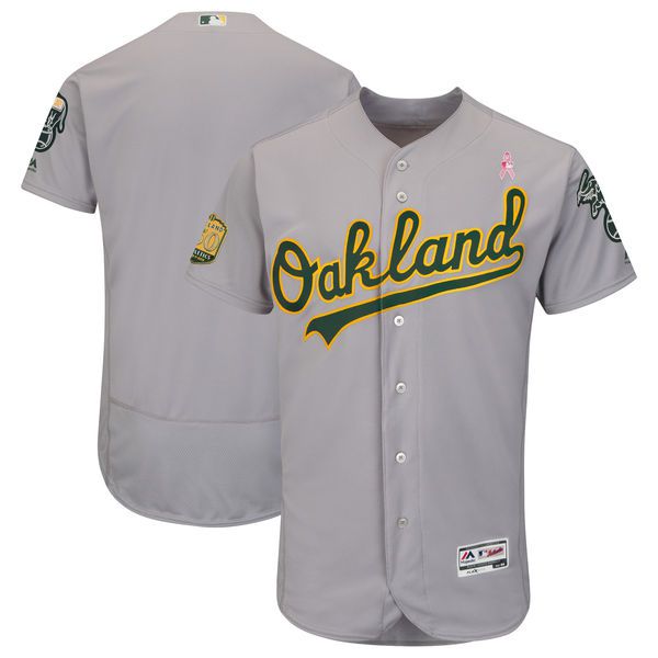 Men Oakland Athletics Blank Grey Mothers Edition MLB Jerseys->oakland athletics->MLB Jersey